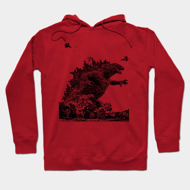 Vintage godzilla Hoodie by JamexAlisa